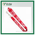 Printed Red Tubber Lanyard With Snap Hook